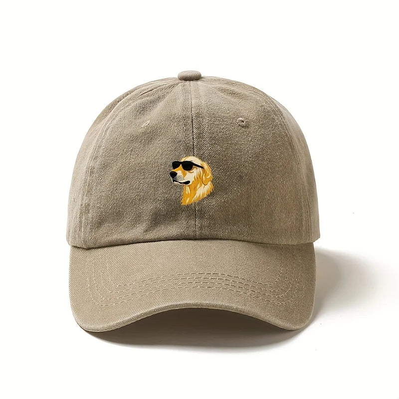 Wearing Sunglasses A Golden Retriever Printed Baseball Cap