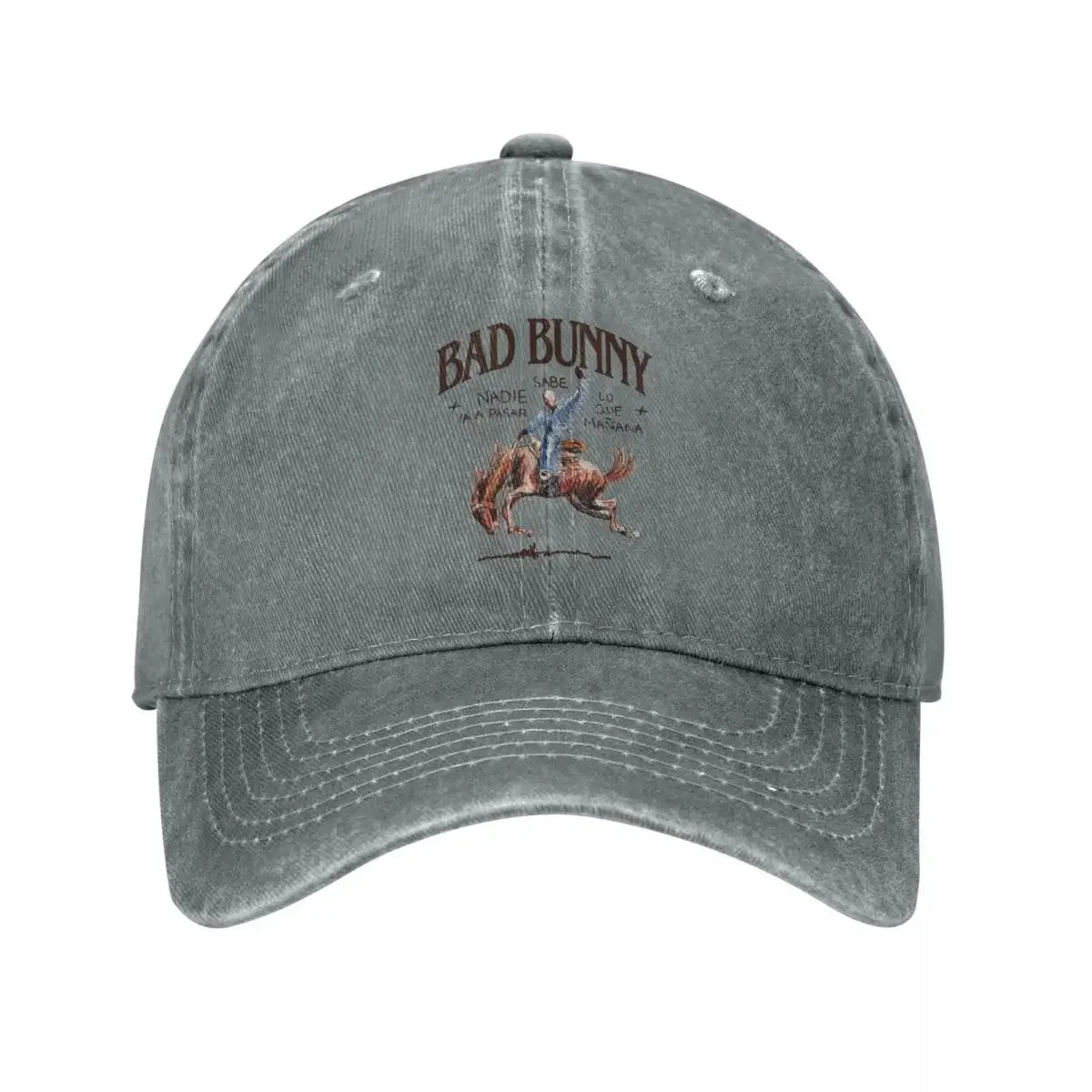 Vintage Bad Bunny Nadie Sabe Album Baseball Caps for Men Women Distressed Denim