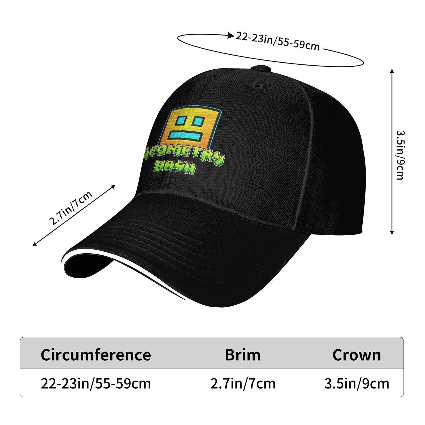 Geometry Video Game Dash Baseball Cap