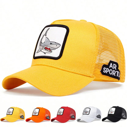 Unisex Shark Patch Embroidery Baseball Caps