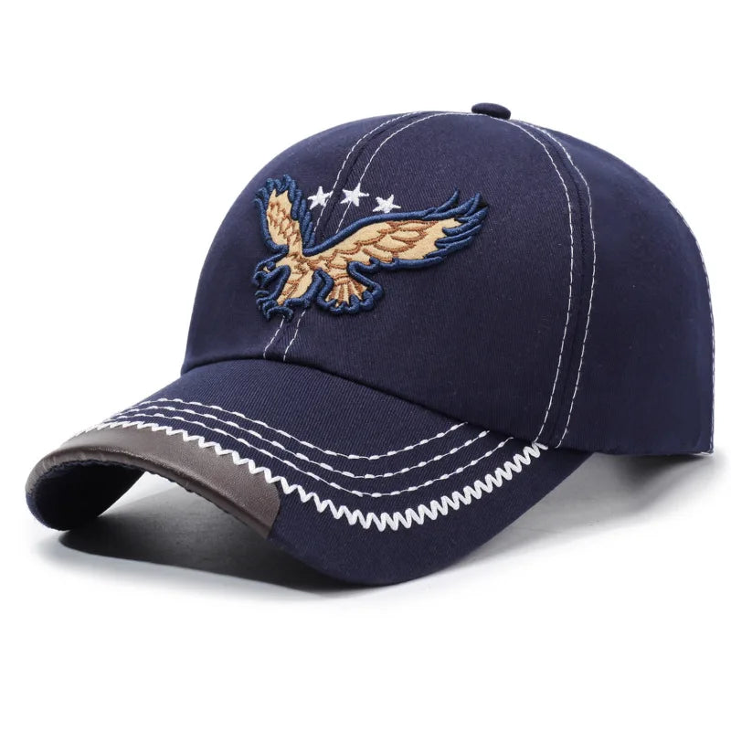 Fashionable Eagle-Embroidered Outdoor Sun Hat - Baseball Cap