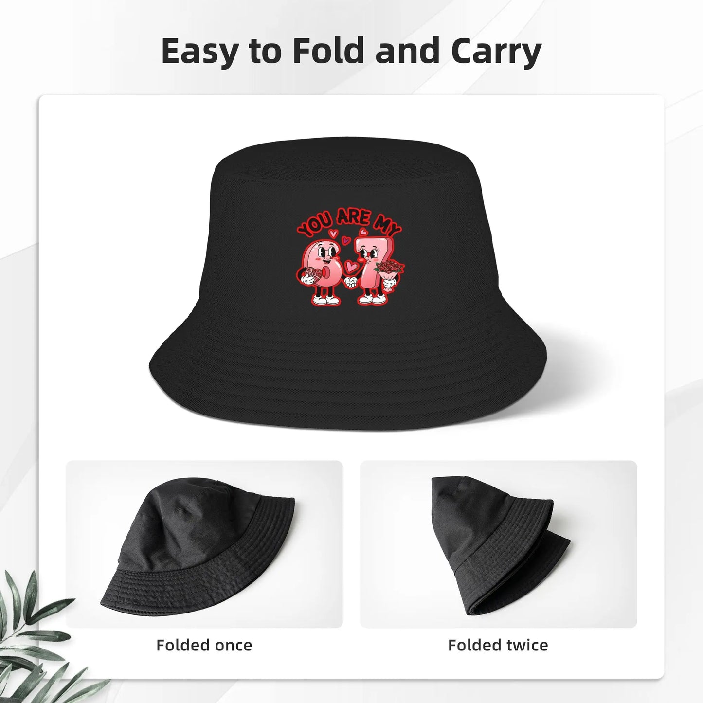 Valentine 67 Six Seven Bucket Hat For Men Women