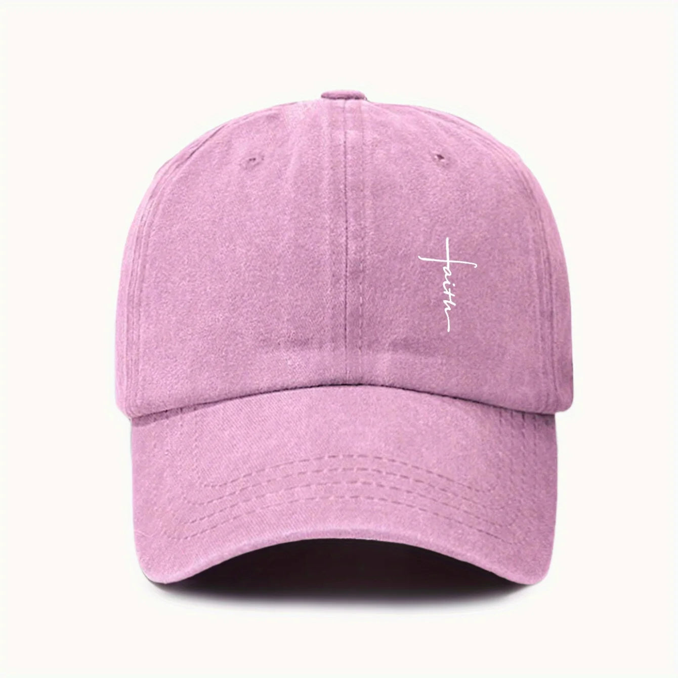 Baseball Cap With Cross Printting Adjustable Outdoor Dad Hat