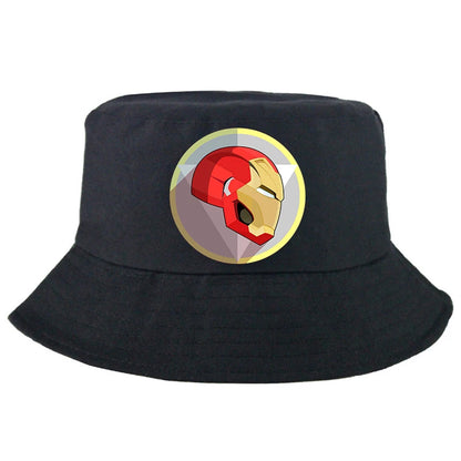 Marvel Iron Man Bucket Hat Casual Graphic Vintage Cartoon Beach Panama Hats