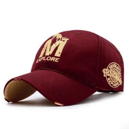 Explore M Wolf Embroidered Baseball Cap