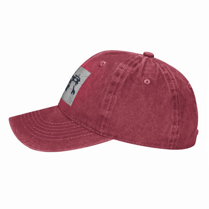 FPE Miss Circle Doodle Cartoon Game Denim Cap Casual Baseball Caps
