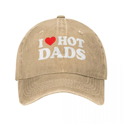 I Love Hot Dads Baseball Cap For Men Women