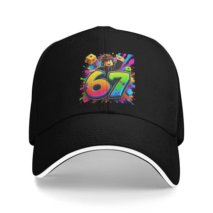 Meme 67 Six Seven 6 7 Steal a Brainrot Los 67 Baseball Caps