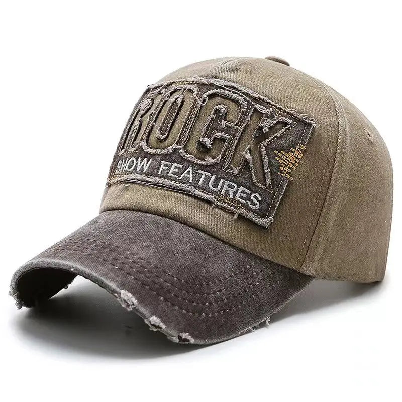 High Quality Letter ROCK Embroidery Cotton Baseball Cap