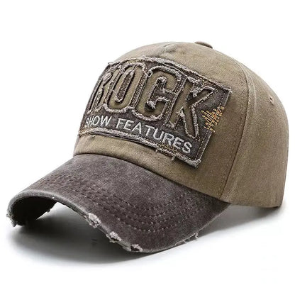 High Quality Letter ROCK Embroidery Cotton Baseball Cap