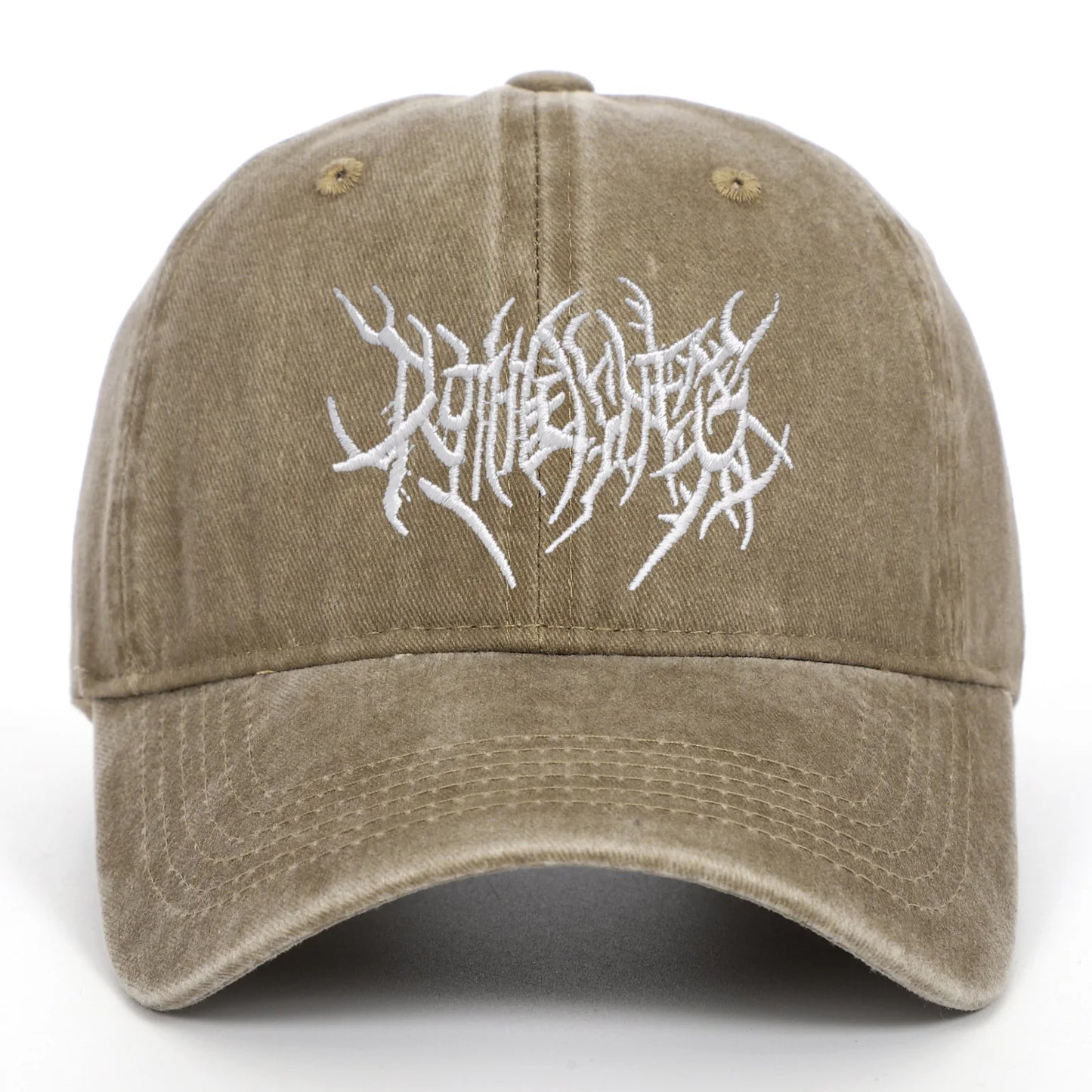 Fashion Washed Baseball Caps for Men Women Goth Rock Embroidered Casual Cap
