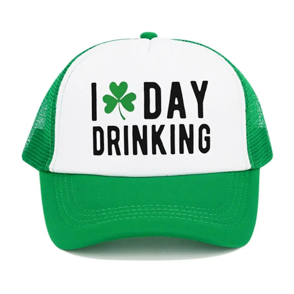 New Green Velvet Clover Shamrock Hat Breathable Sunshade Baseball Cap