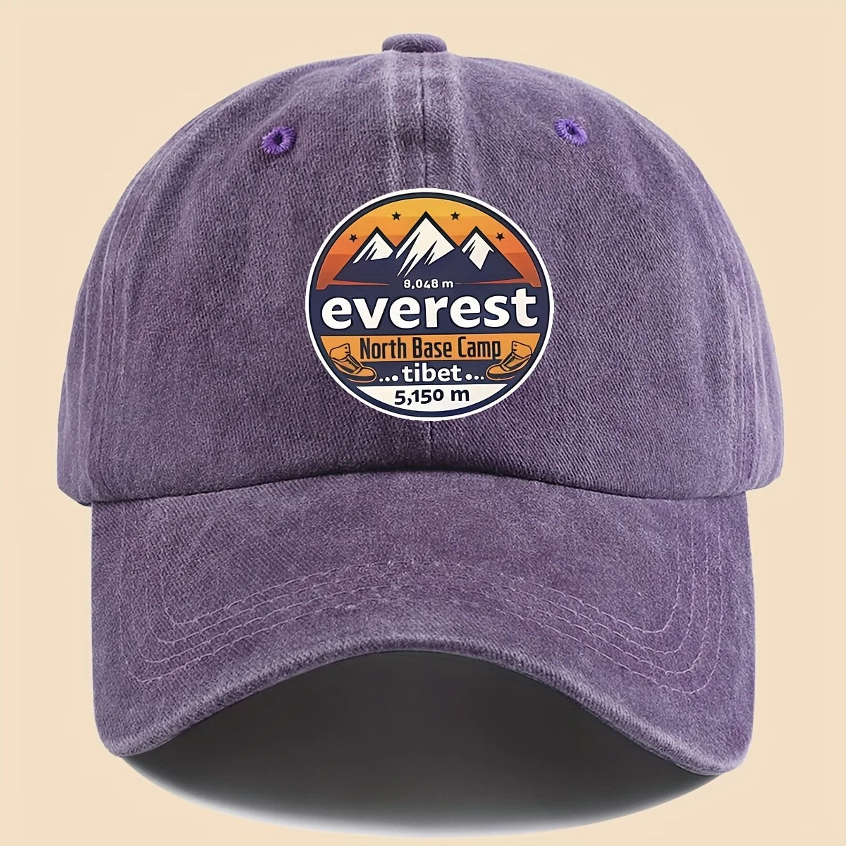 Baseball Cap Featuring "Everest North Base Camp 5, 150 Meters"