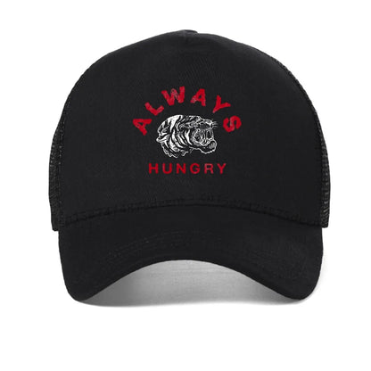 Always Hungry Tiger Printed Mesh Baseball Cap