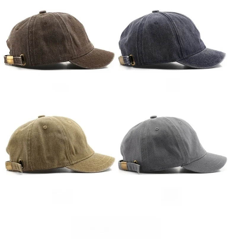 Four Seasons Fashion Short Brim Cotton Baseball Caps