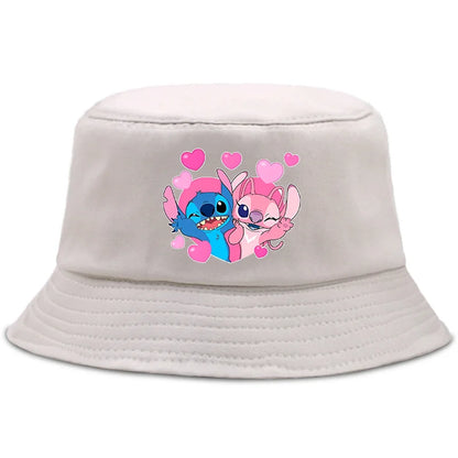 Lilo Stitch Parent-child Bucket Hat Summer Panama Bucket Cap Women Men