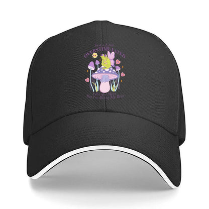 Just A Little Overstimulated Frog Mushroom Doing My Best Sandwich Baseball Cap