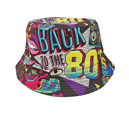 Fashion Retro Graffiti 80s 90s Bucket Hat