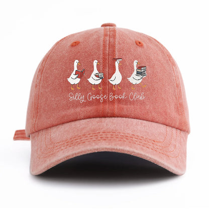 SILLY GOOSE Print Washed Baseball Cap For Adults