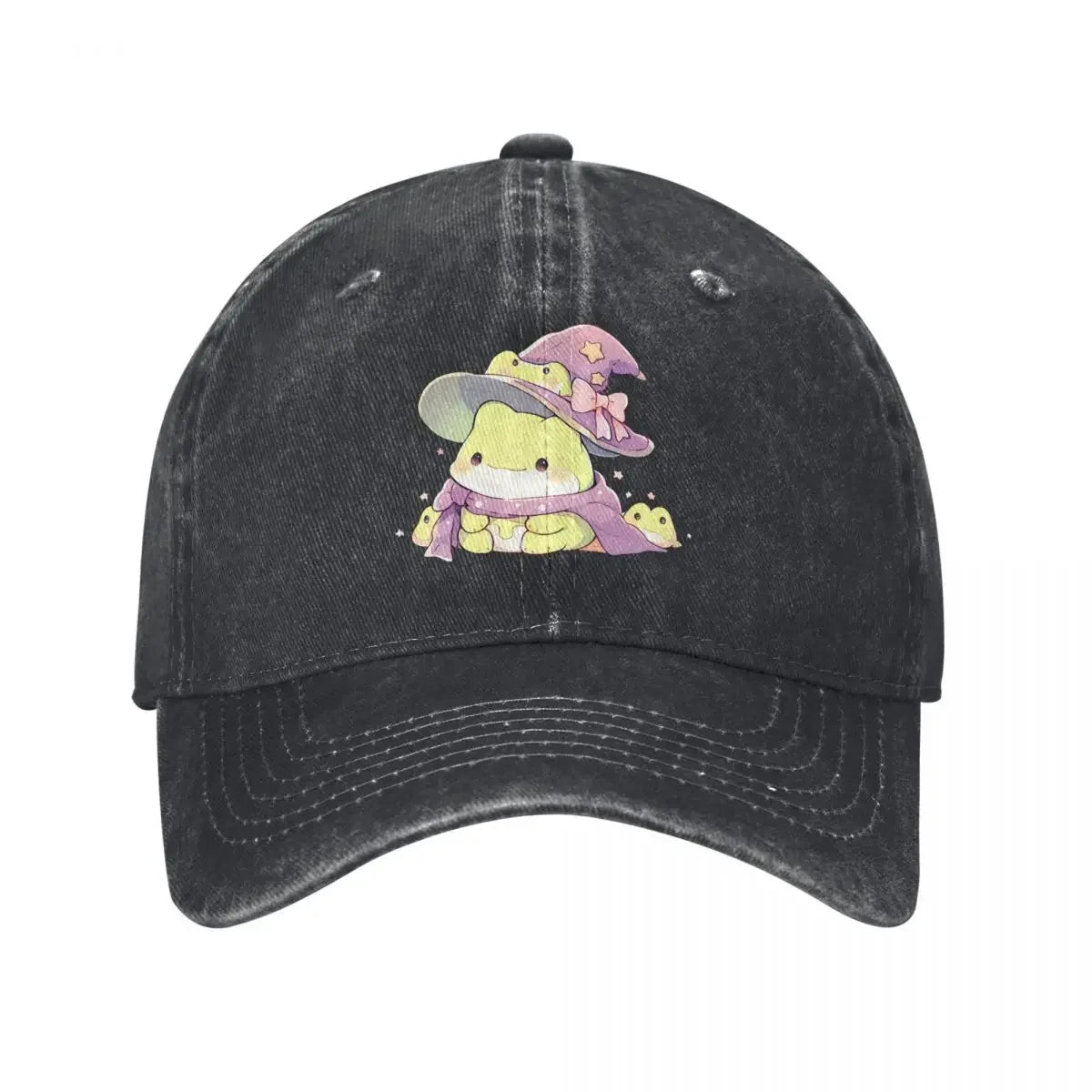 Cute Kawaii Froggy Frog Wizard Fashion Baseball Cap