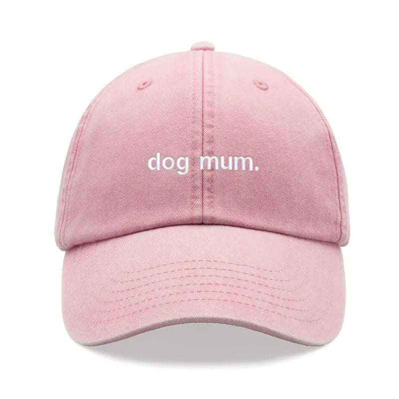 "dog mum. " Vintage Washed Kanye Baseball Cap For Women
