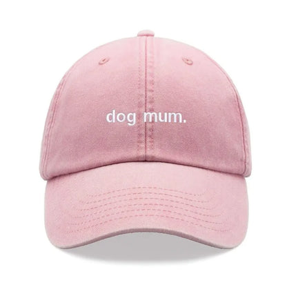 "dog mum. " Vintage Washed Kanye Baseball Cap For Women