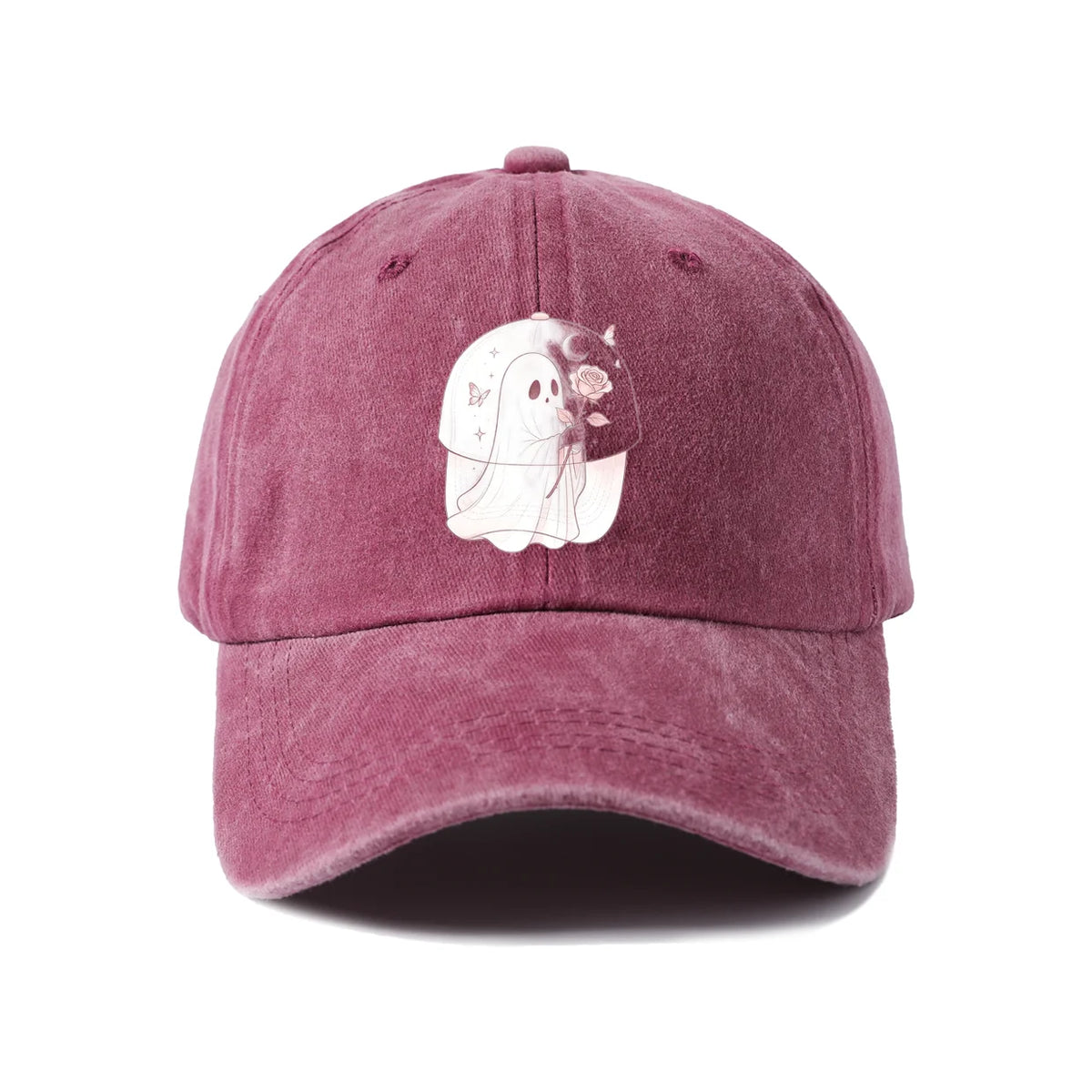 Cute Moon Ghost Graphic Baseball Cap