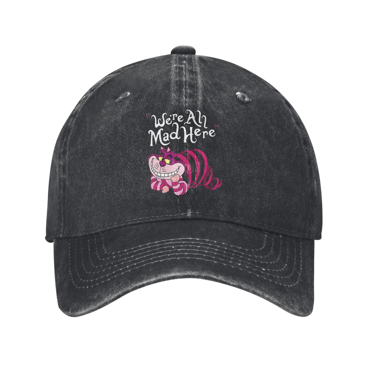 Virtuoso Delicate Eye Magic Nice Cheshire Cat We are All Mad Here Cat Sun Baseball Cap