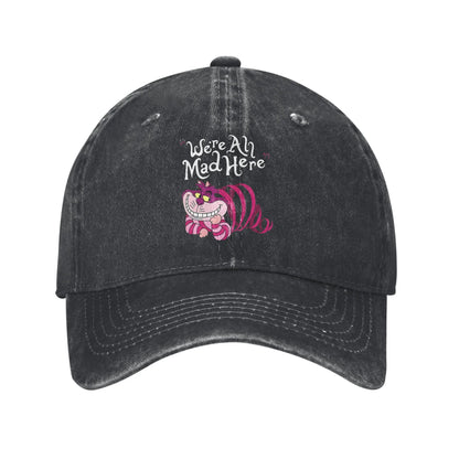 Virtuoso Delicate Eye Magic Nice Cheshire Cat We are All Mad Here Cat Sun Baseball Cap