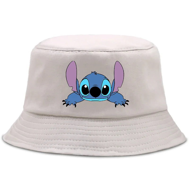 Lilo Stitch Cotton Foldable Bucket Hat Women Hat Boys Girls Fishing Hunting Cap