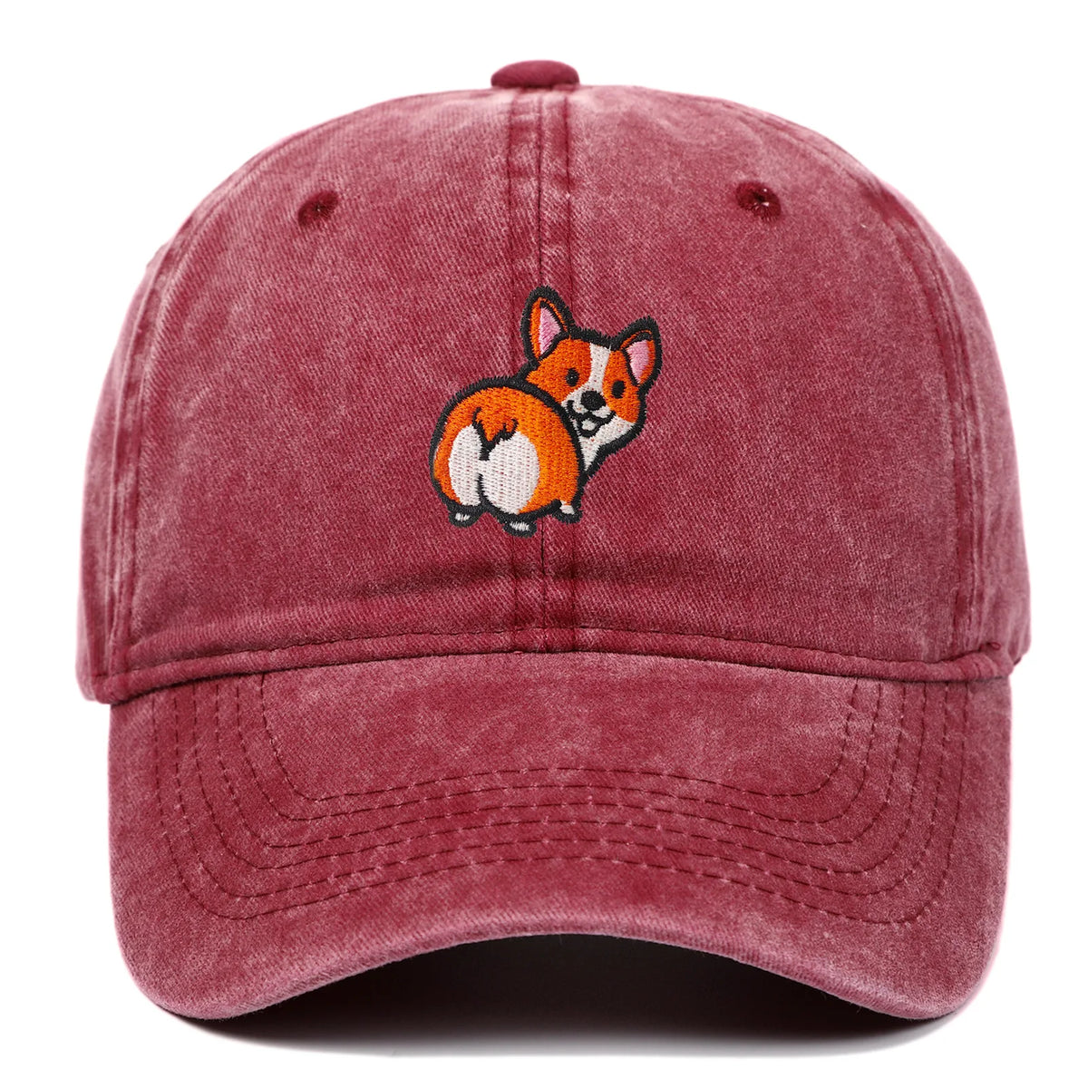 Fun Corgi Canine Embroidered Baseball Hats