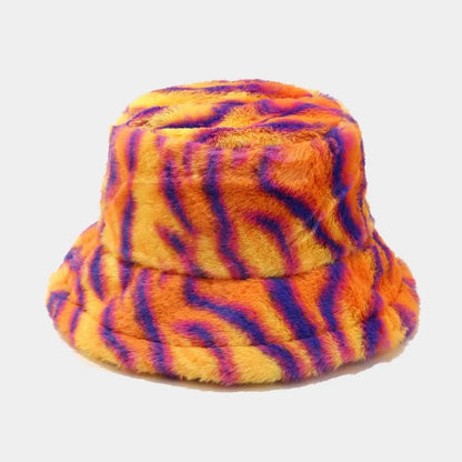 Winter Fluffy Bucket Hats With Fleece-Lined