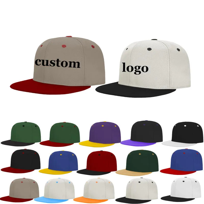 Custom Logo Flat Brim Hip-hop Caps Men Snapback Hat