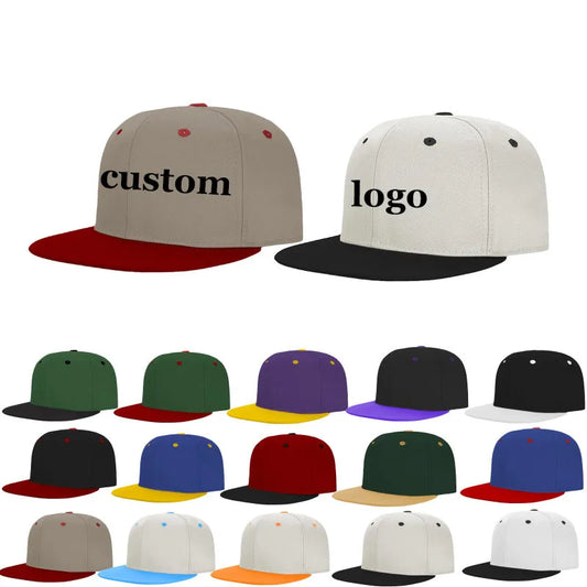 Custom Logo Flat Brim Hip-hop Caps Men Snapback Hat