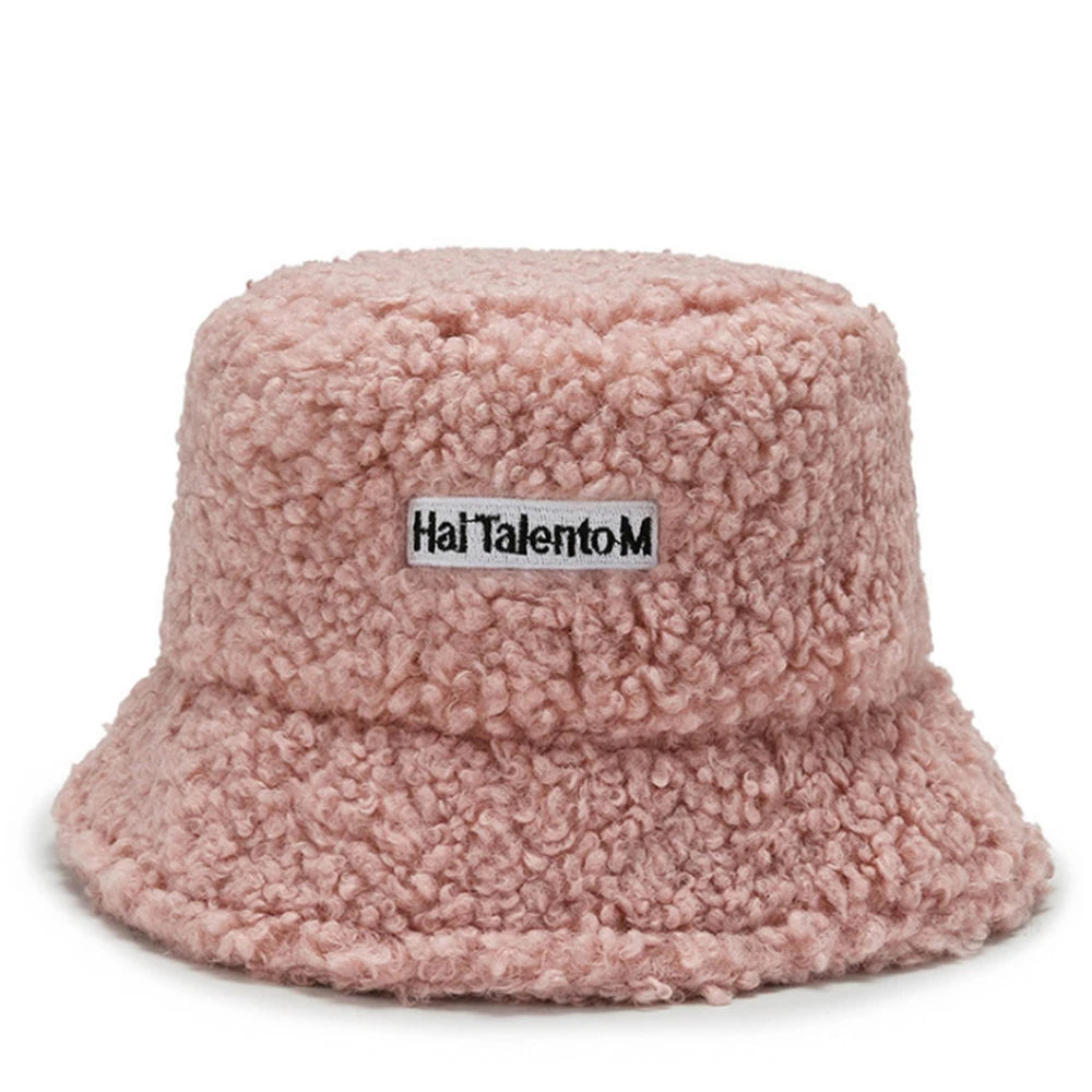Warm Bucket Hat Unisex Winter Fleece Fisherman Cap