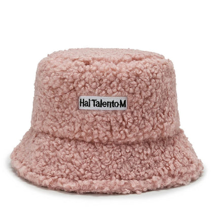 Warm Bucket Hat Unisex Winter Fleece Fisherman Cap