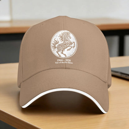 1966 2026 Year of The Fire Horse Zodiac Birth Horoscope Baseball Cap