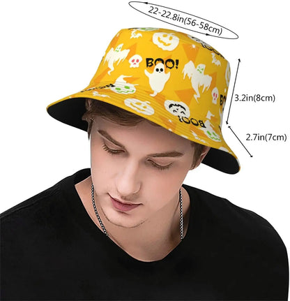 Cartoon Pumpkin Halloween Bucket Hat