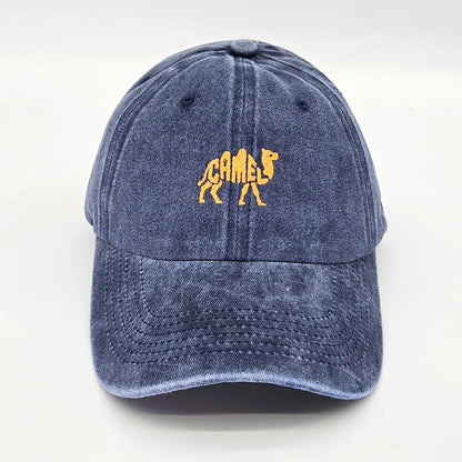 Embroidered Camel Cotton Baseball Caps Vintage Men Women