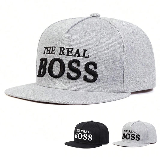 Unisex THE REAL BOSS Embroidery Hip-hop Hats
