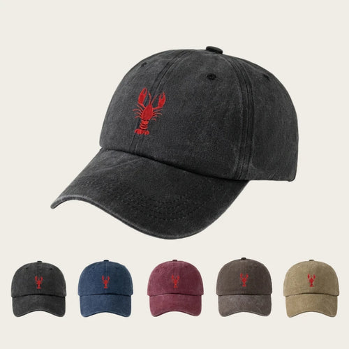 Unisex Leisure Fun Lobster Embroidered Baseball Caps
