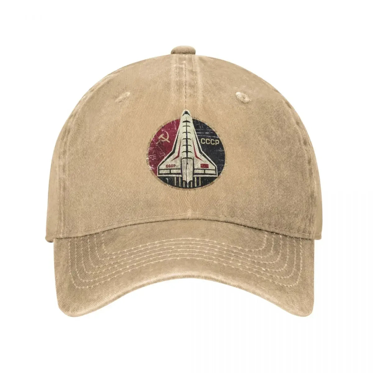 Vintage Denim CCCP Yuri Gagarin Space Shuttle Emblem Baseball Cap