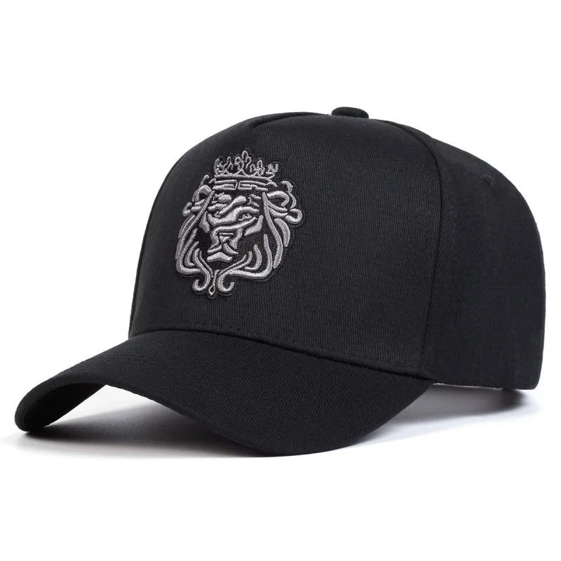 Unisex Crown Lion Embroidery Baseball Caps Spring and Autumn Outdoor