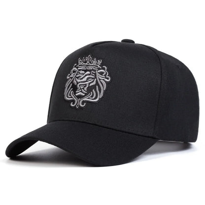 Unisex Crown Lion Embroidery Baseball Caps Spring and Autumn Outdoor
