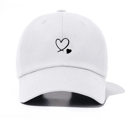 Piece Hearts Print Baseball Cap For Men & Women