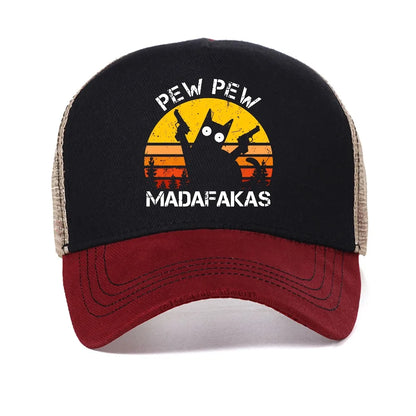 Pew Pew Madafakas Cat Baseball Cap