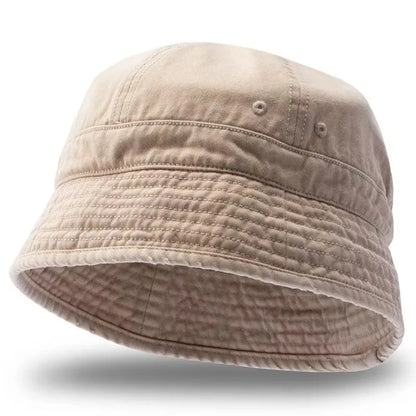 Bucket Hat Japanese Style Short-brim Fisherman Cap Big Head Circumference