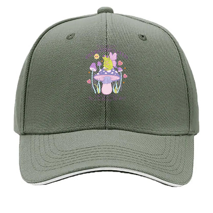Just A Little Overstimulated Frog Mushroom Doing My Best Sandwich Baseball Cap