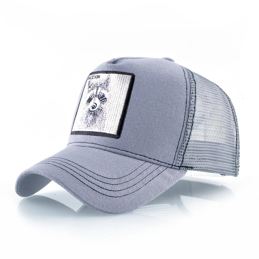 Spring Summer Baseball Cap With Lion Embroidery
