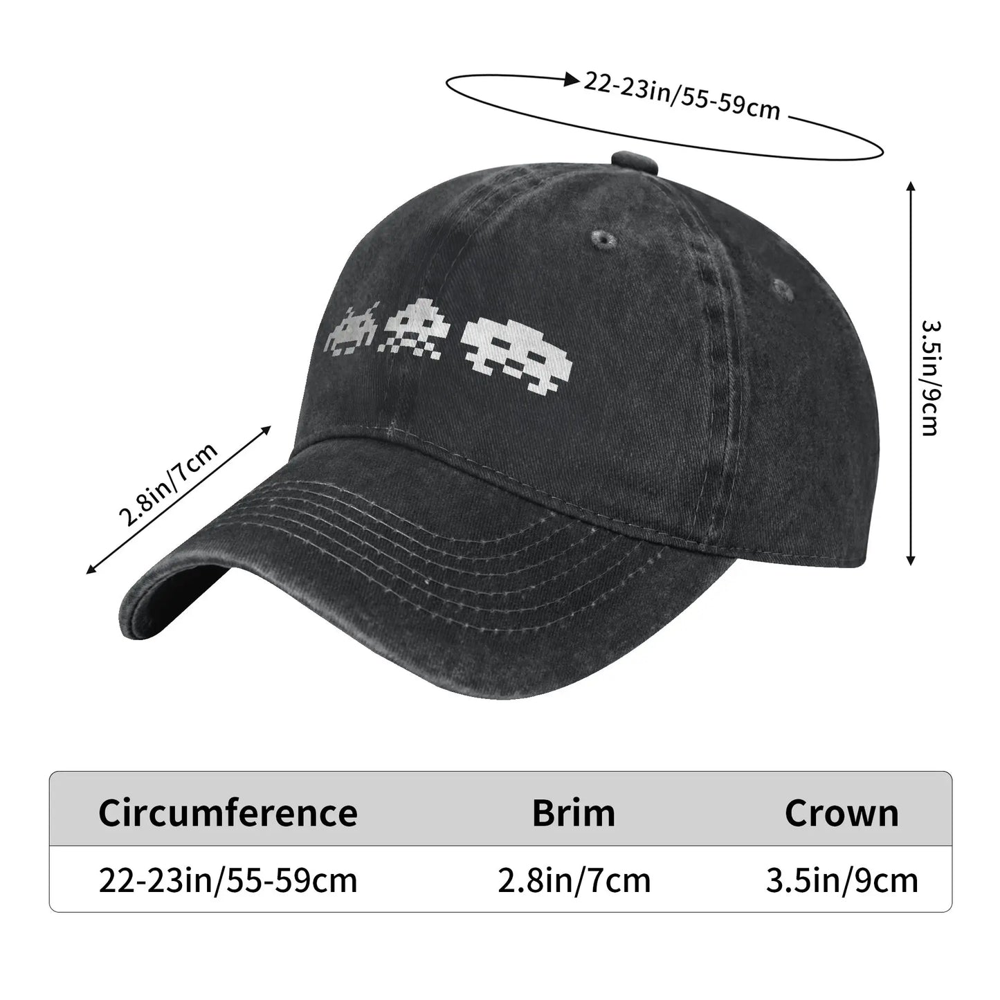 Space Invaders Men Women Baseball Cap